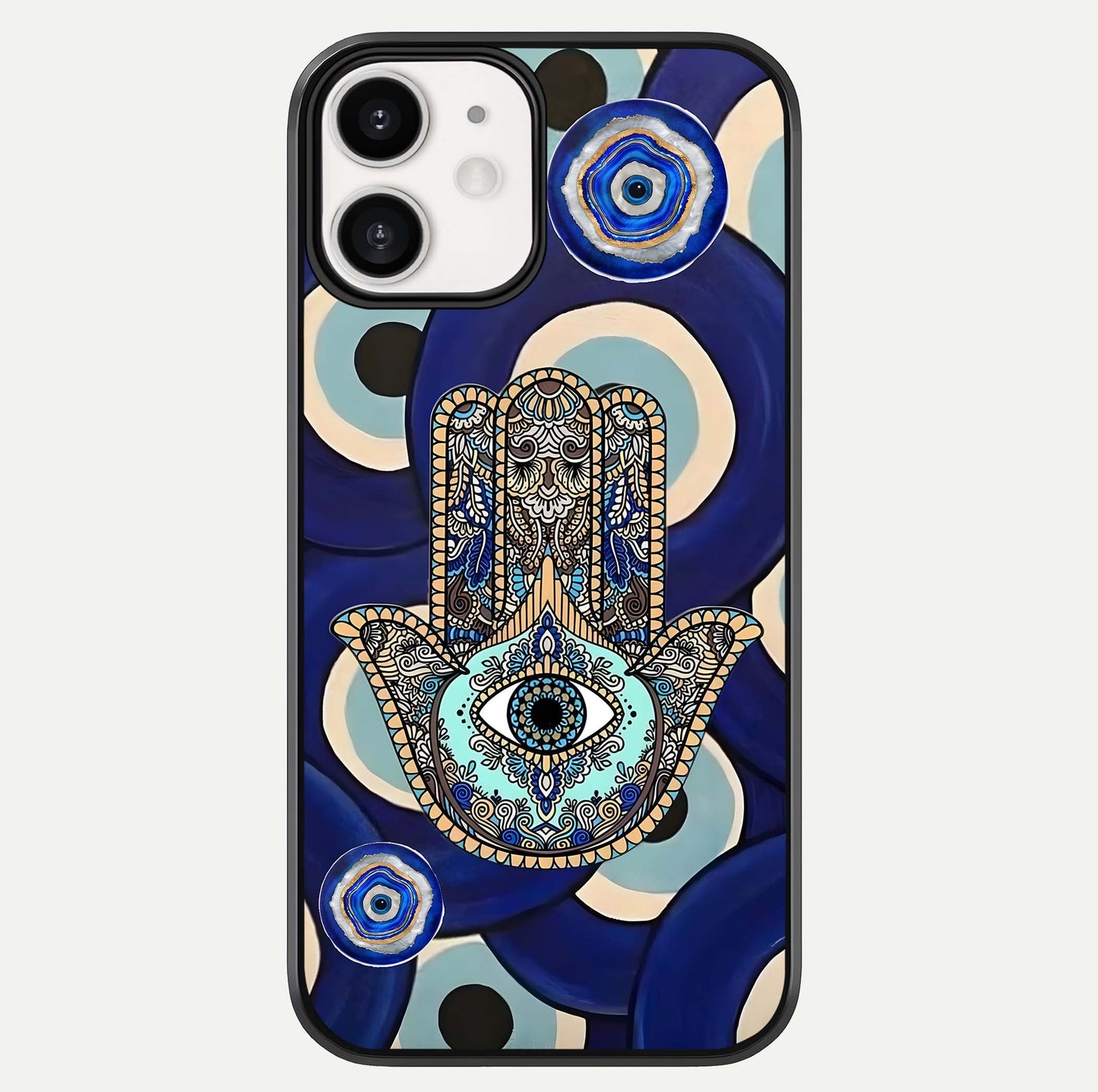 Hamsa Divine Guard Glass Case For iphone-12 by Custom World