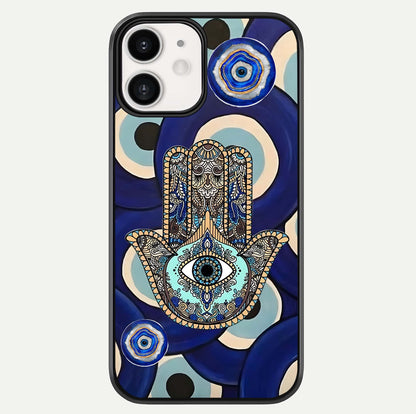 Hamsa Divine Guard Glass Case For iphone-12 by Custom World