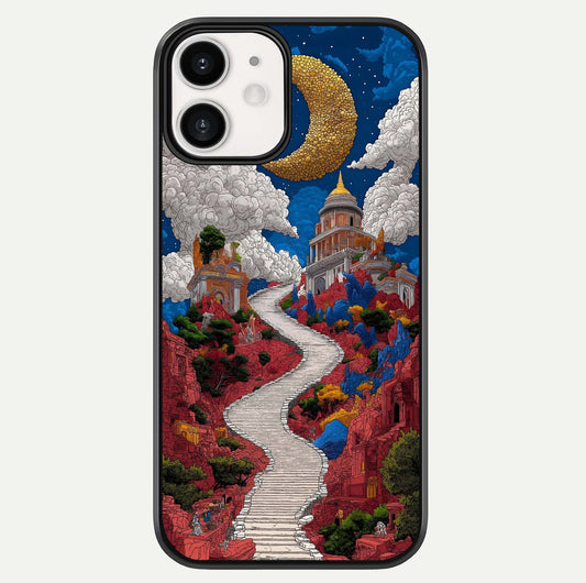 Heavenly Moon Path Glass Case For iphone-12 by Custom World