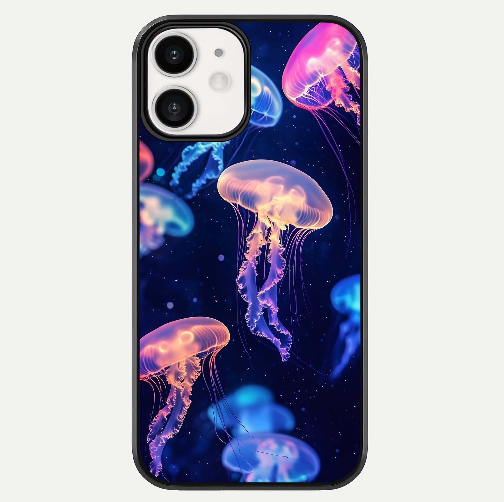 Jellyfish Pattern Glass Case For iphone-12 by Custom World