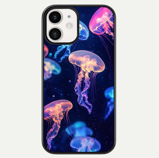 Jellyfish Pattern Glass Case For iphone-12 by Custom World