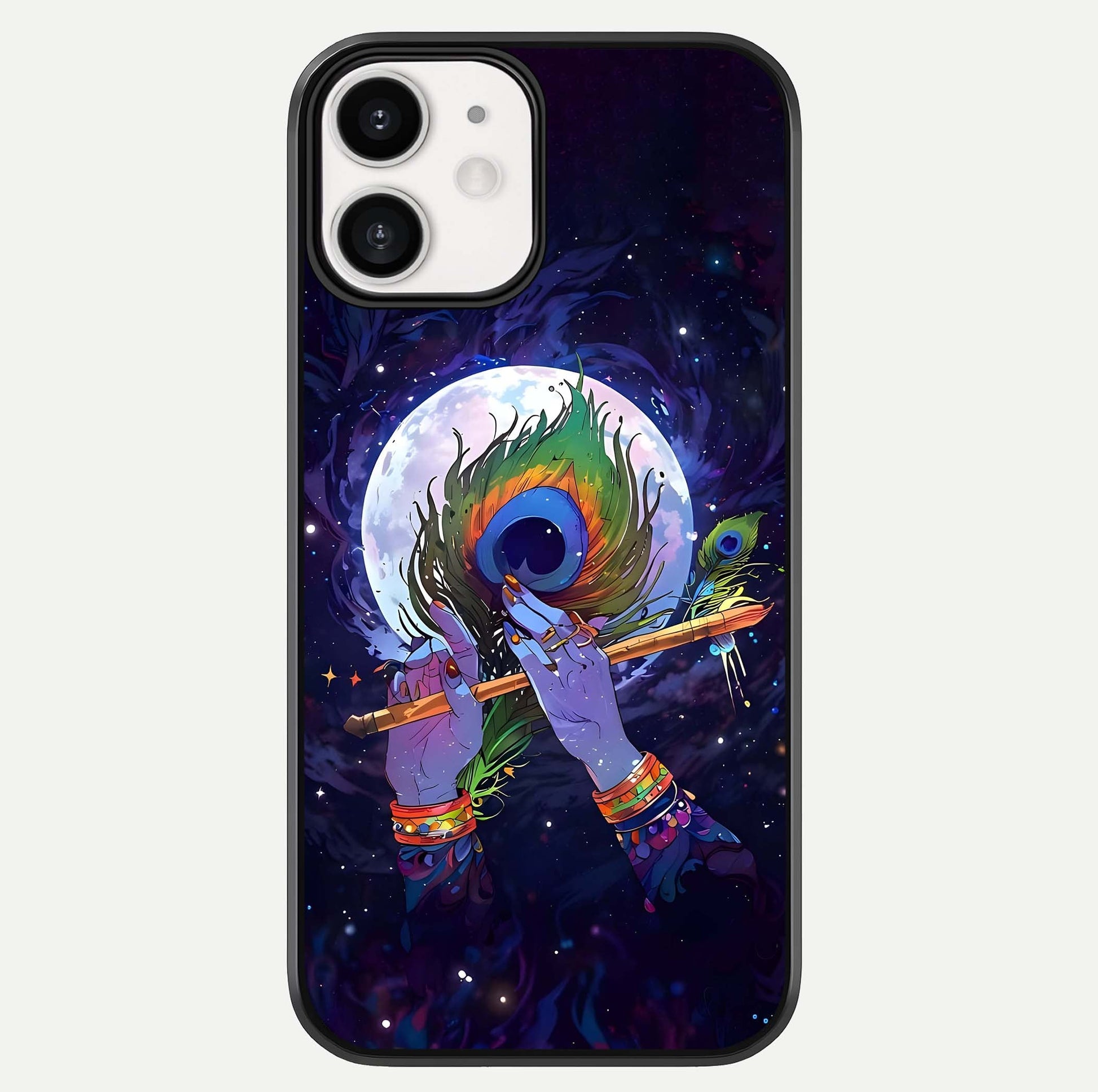 Krishna Hands Art Glass Case For iphone-12 by Custom World