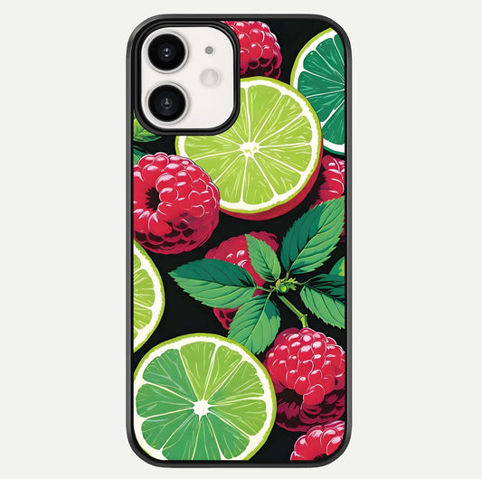 Lime & Raspberry Pattern Glass Case For iphone-12 by Custom World