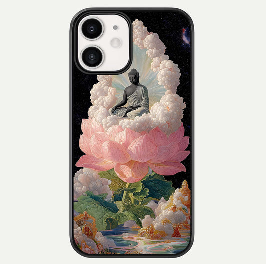 Lotus Divine Peace Glass Case For iphone-12 by Custom World