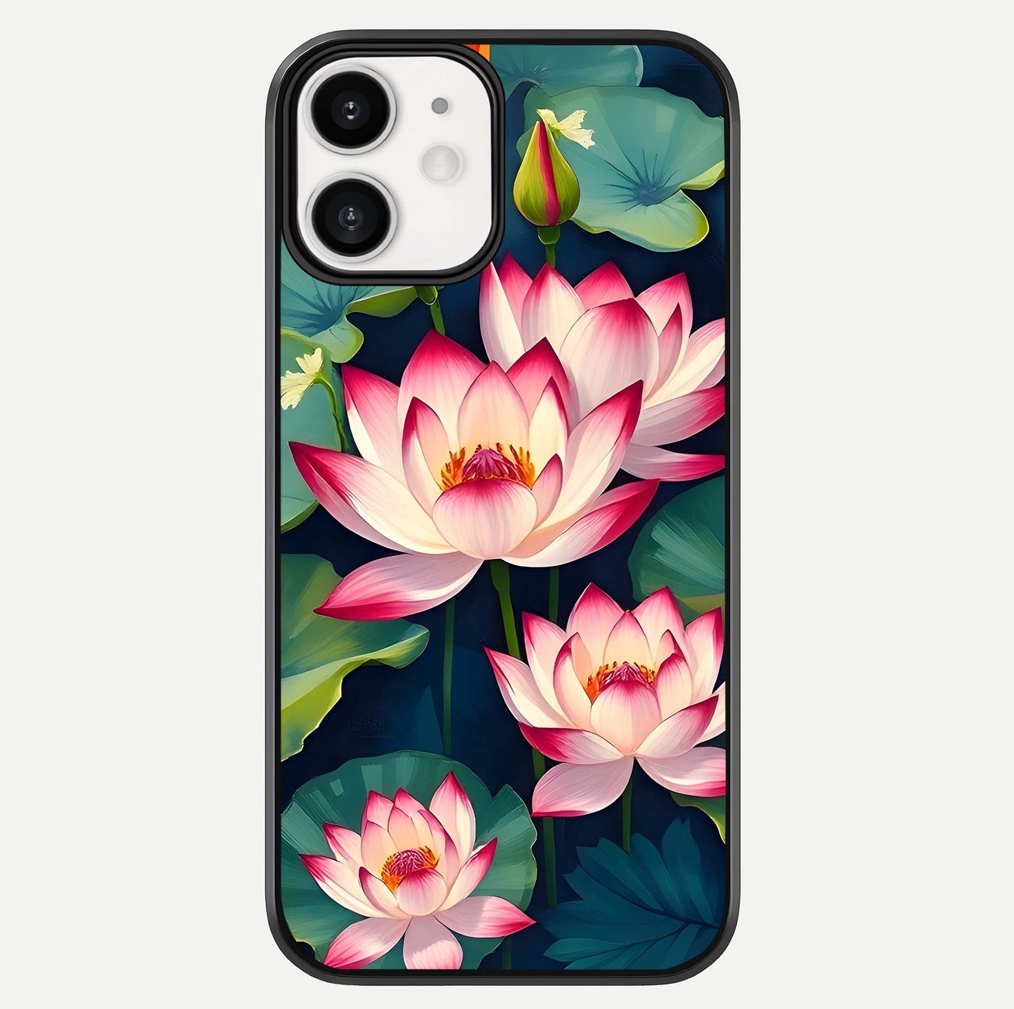 Lotus Dream Serenity Glass Case For iphone-12 by Custom World