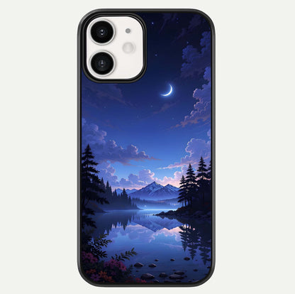 Midnight Lake Peace Glass Case For iphone-12 by Custom World