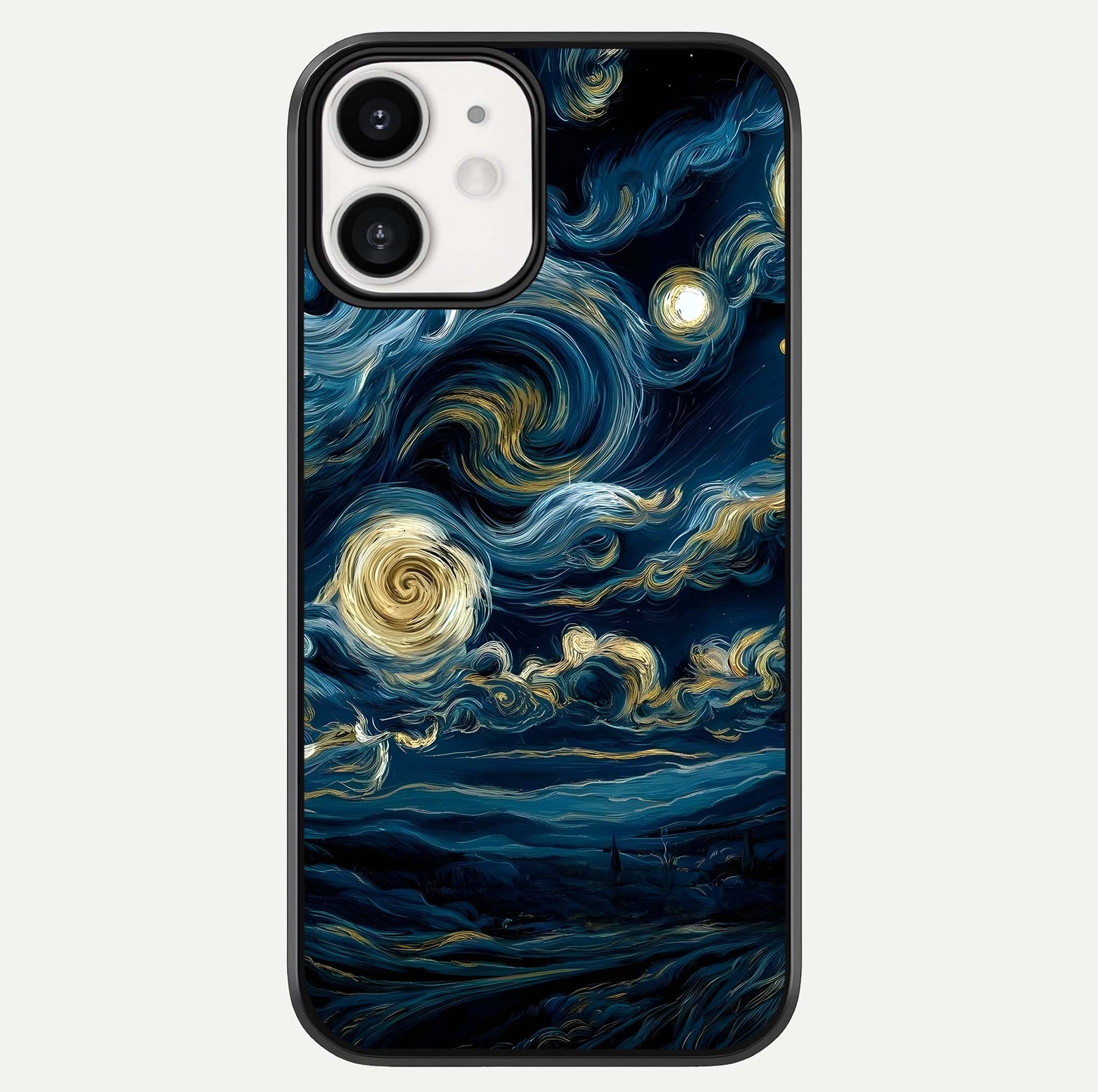 Midnight Sky Whirl Glass Case For iphone-12 by Custom World