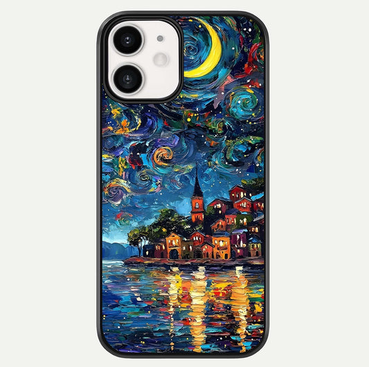 Moonlight Harbor Glow Glass Case For iphone-12 by Custom World
