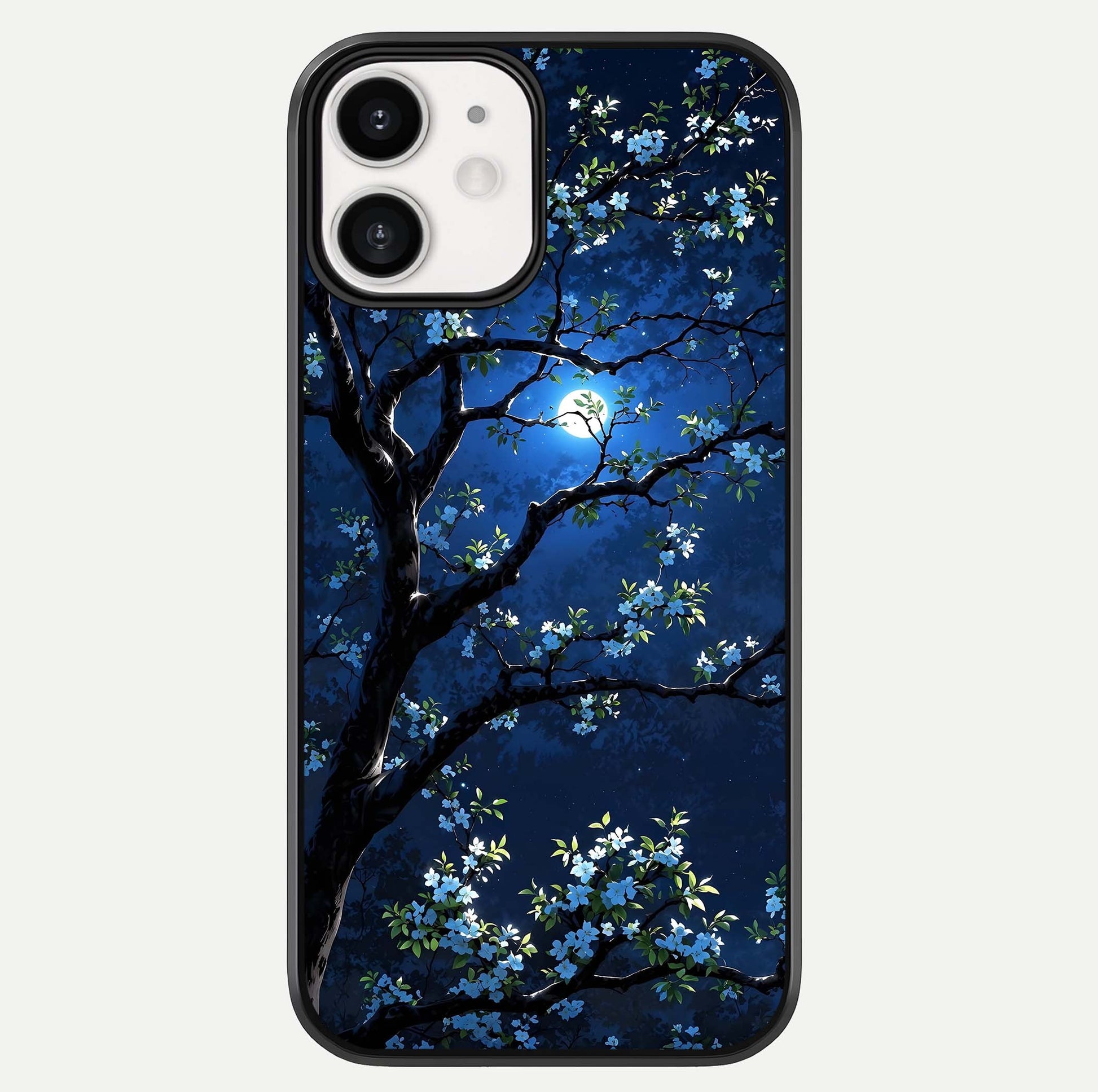 Mystic Floral Night Glass Case For iphone-12 by Custom World