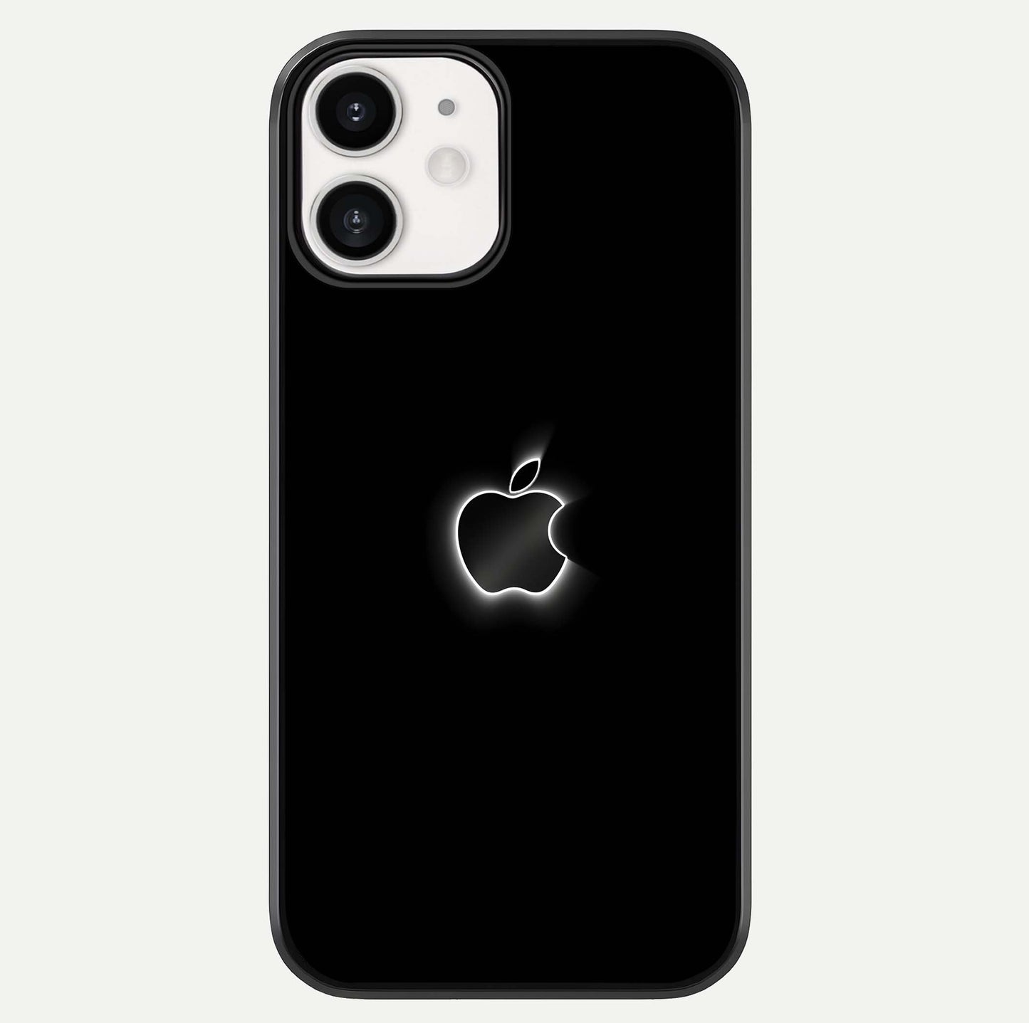 Neon Apple Glow Glass Case For iphone-12 by Custom World