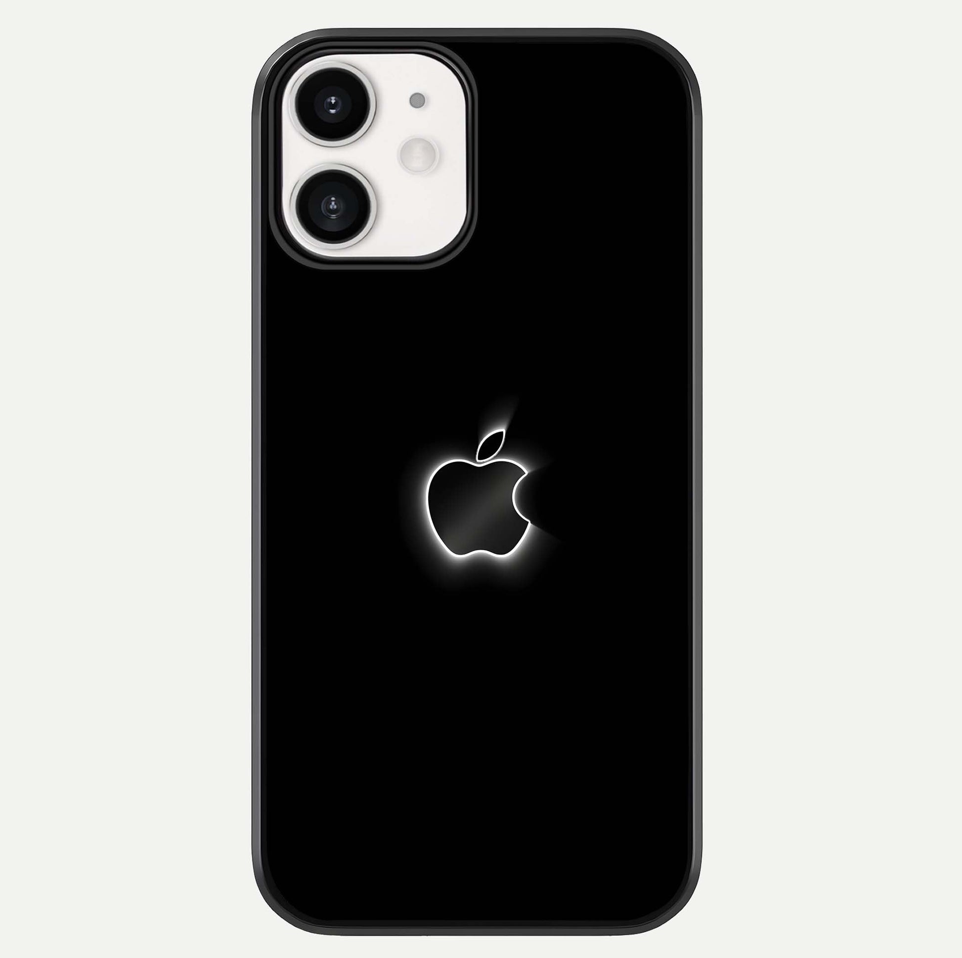 Neon Apple Glow Glass Case For iphone-12 by Custom World
