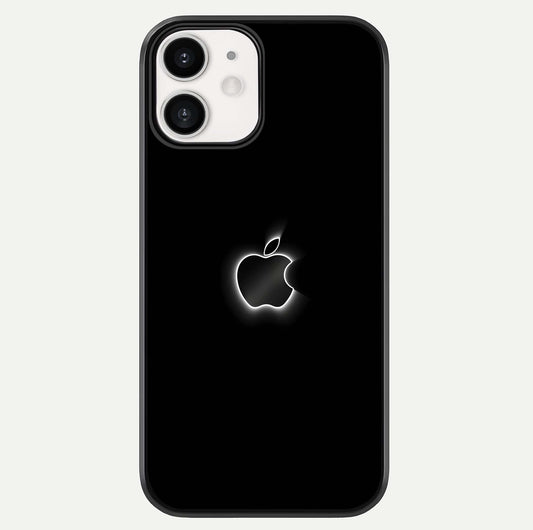 Neon Apple Glow Glass Case For iphone-12 by Custom World