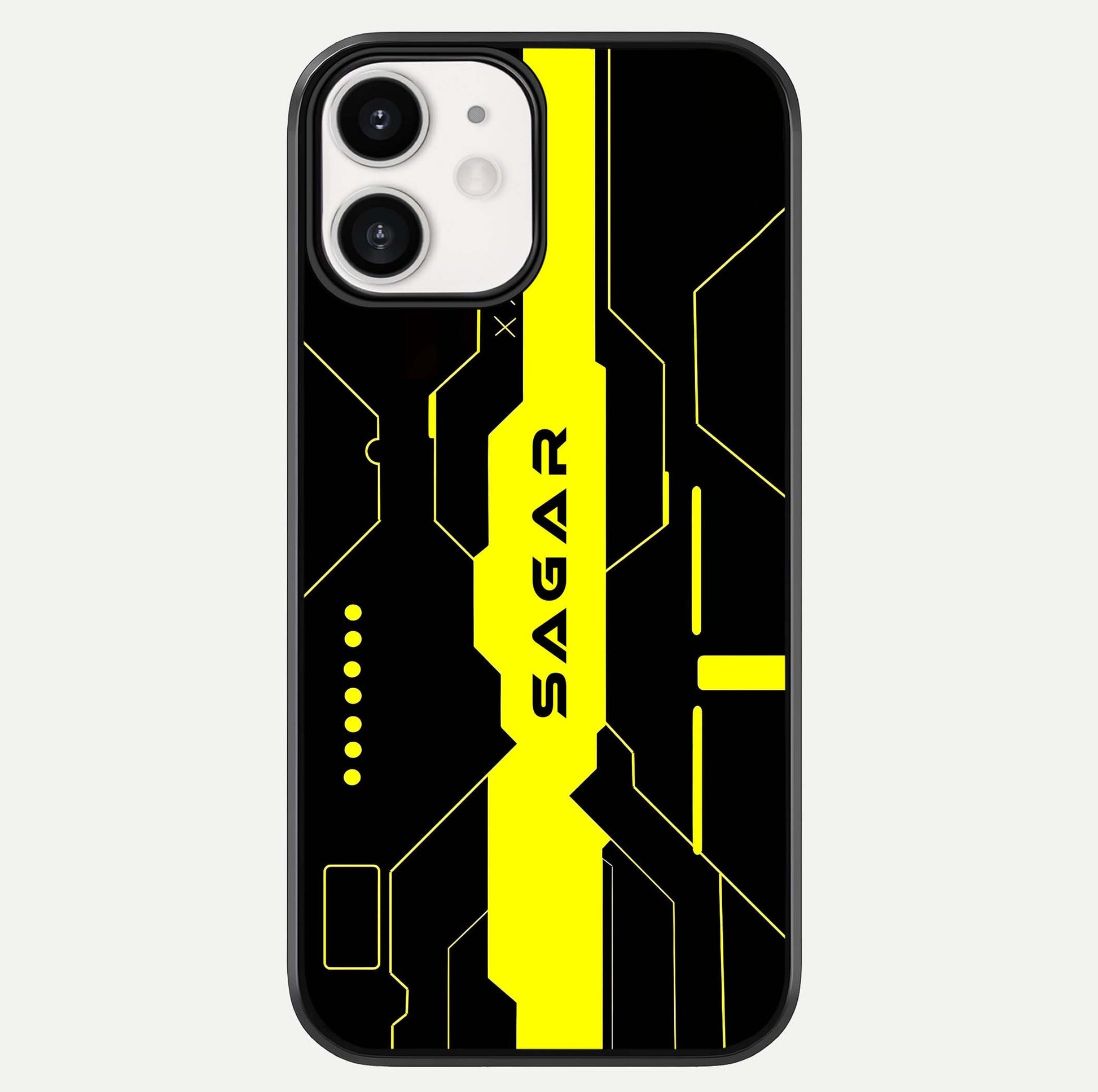 Neon CYBERPUNK Custom Name Glass Case For iphone-12 by Custom World
