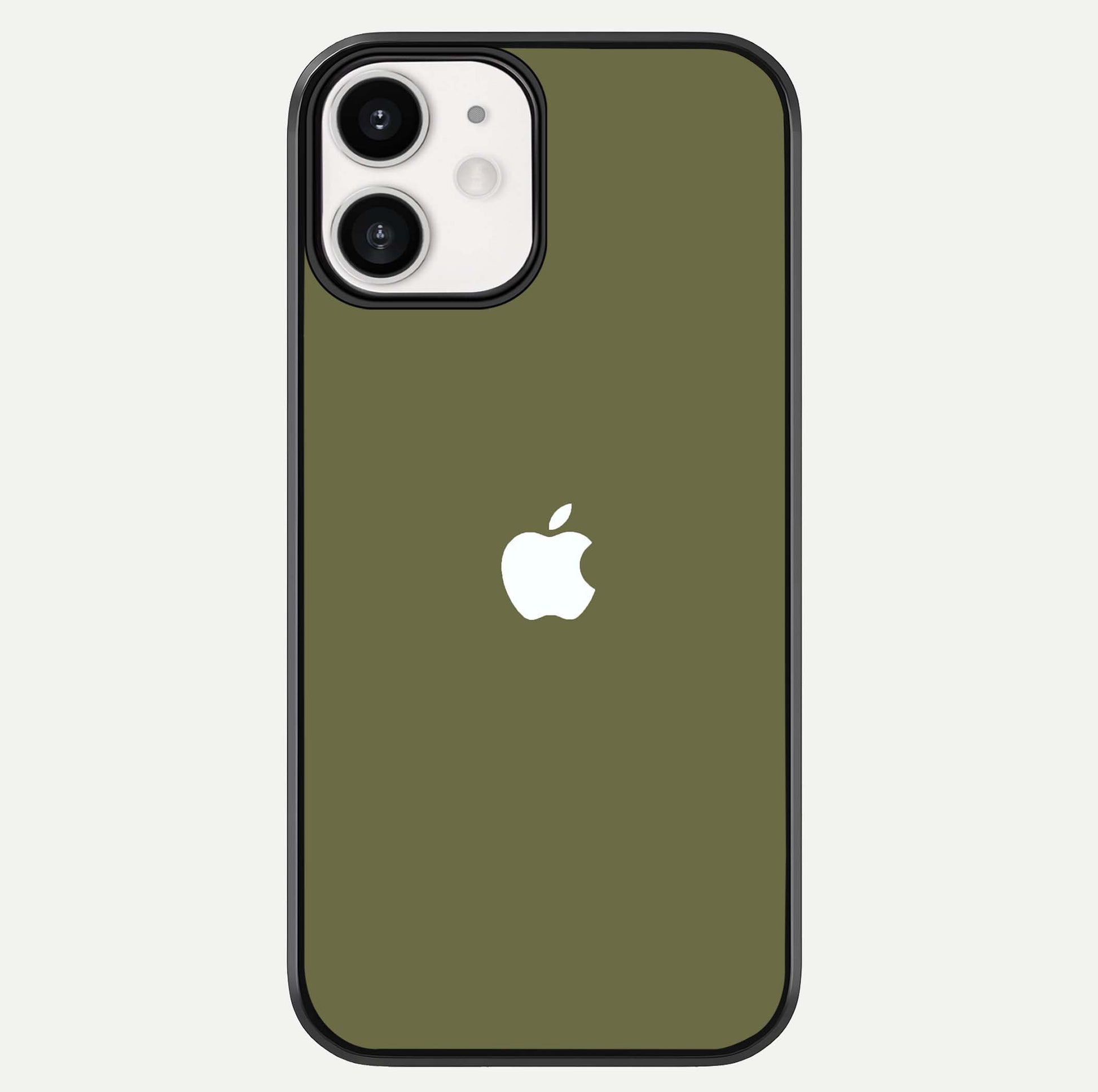 Olive Matte Essence Glass Case For iPhone 12 Mini by Custom World