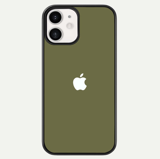 Olive Matte Essence Glass Case For iPhone 12 Mini by Custom World
