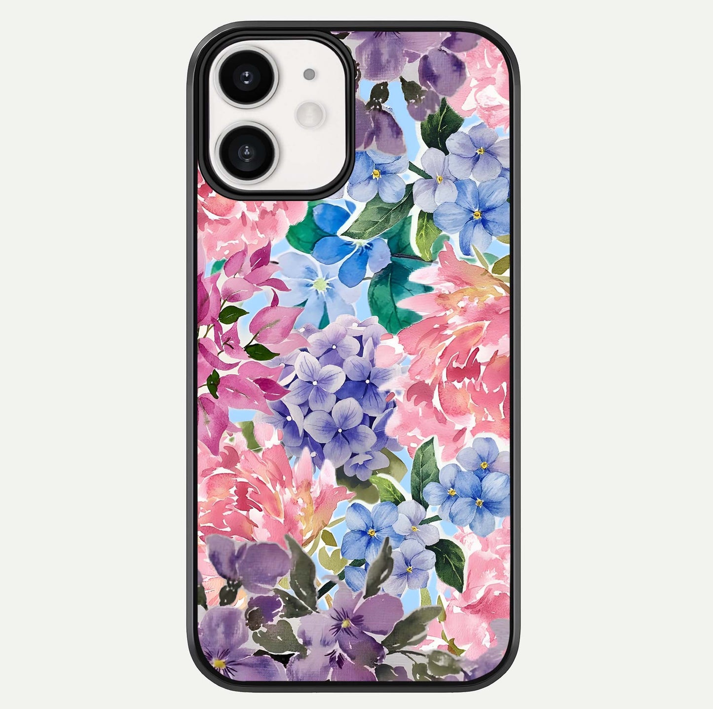 Pastel Floral Mix Glass Case For iphone-12 by Custom World