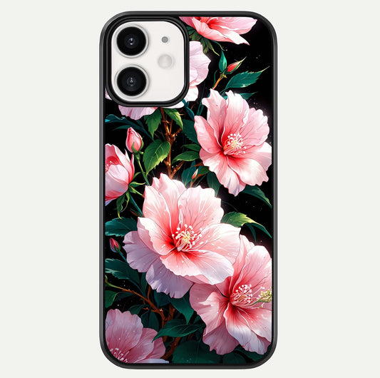 Peach Flower Glass Case For iphone-12 by Custom World