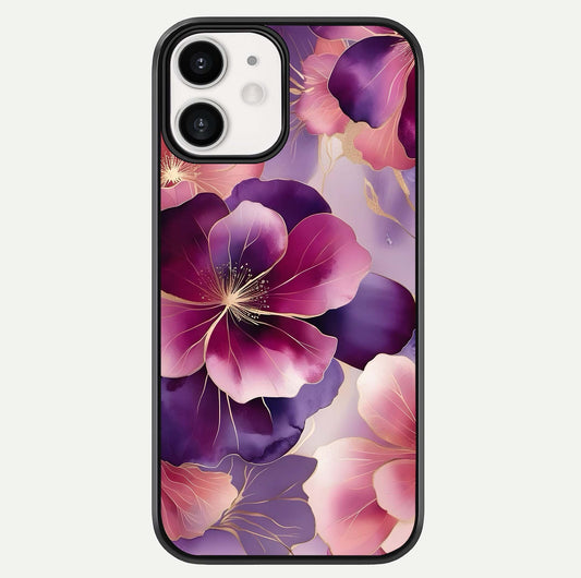 Pink Bouquet Florals Glass Case For iphone-12 by Custom World