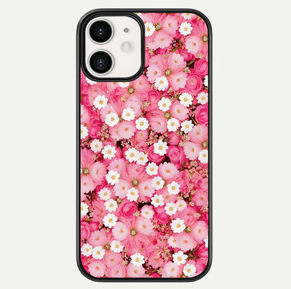 Pink Daisy Bliss Glass Case For iphone-12 by Custom World