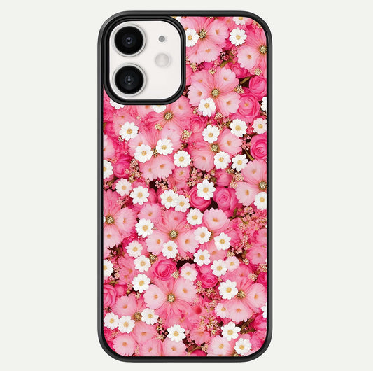 Pink Daisy Bliss Glass Case For iphone-12 by Custom World