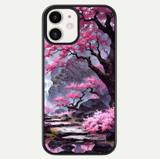 Pinkish Scenery Glass Case For iphone-12 by Custom World