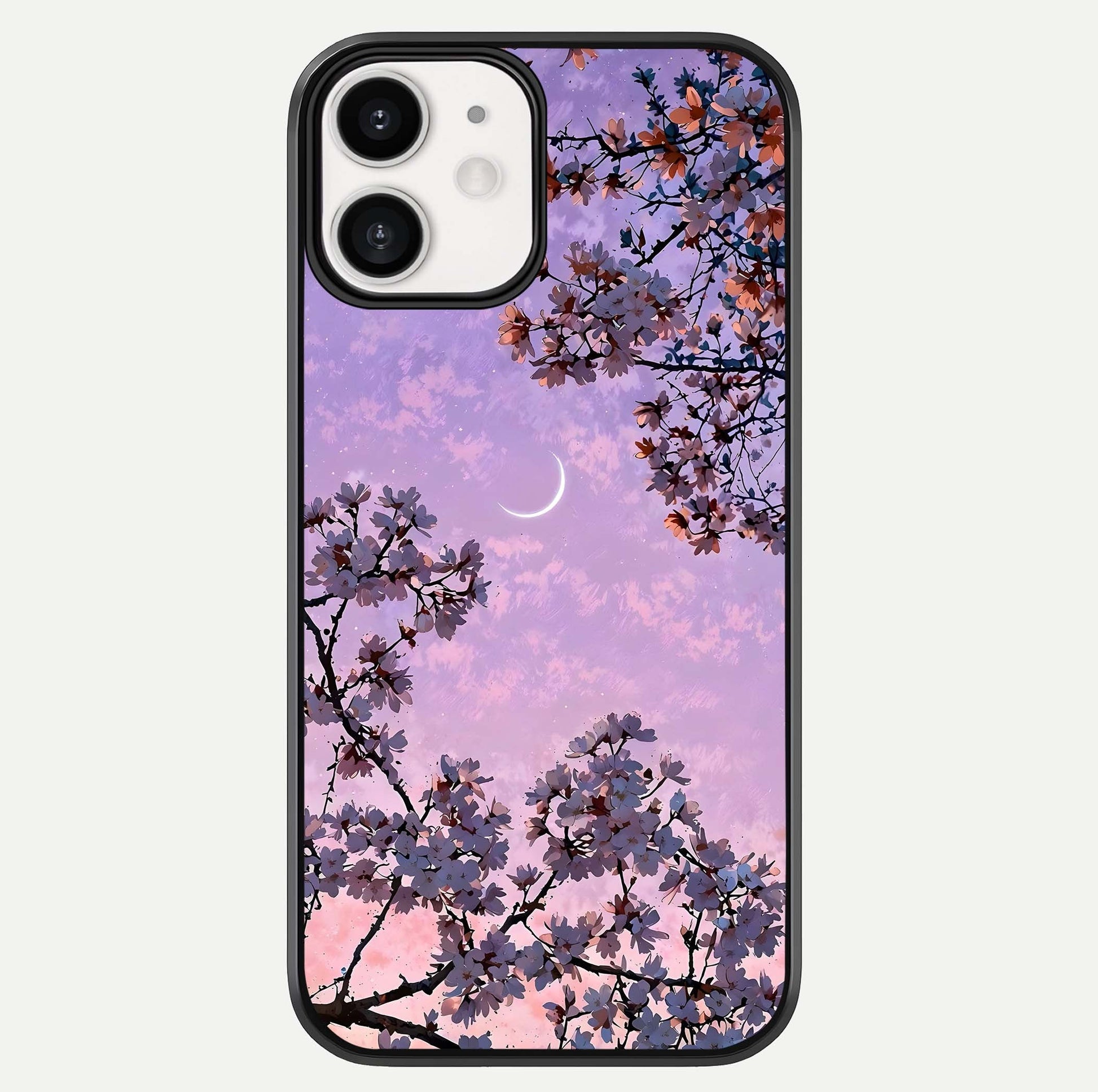 Purple Serenity Moon Glass Case For iphone-12 by Custom World