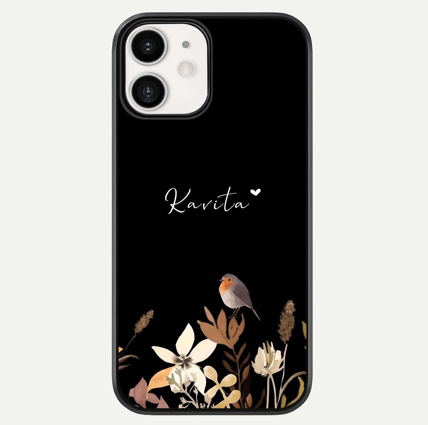 Quiet Garden Tune Custom Name Glass Case For iphone-12 by Custom World