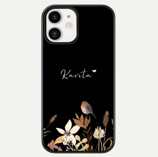 Quiet Garden Tune Custom Name Glass Case For iphone-12 by Custom World