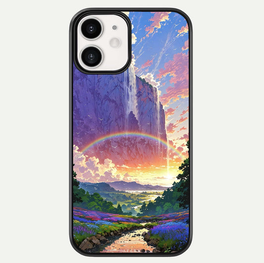 Rainbow Valley Dream Glass Case For iPhone 16 Pro by Custom World
