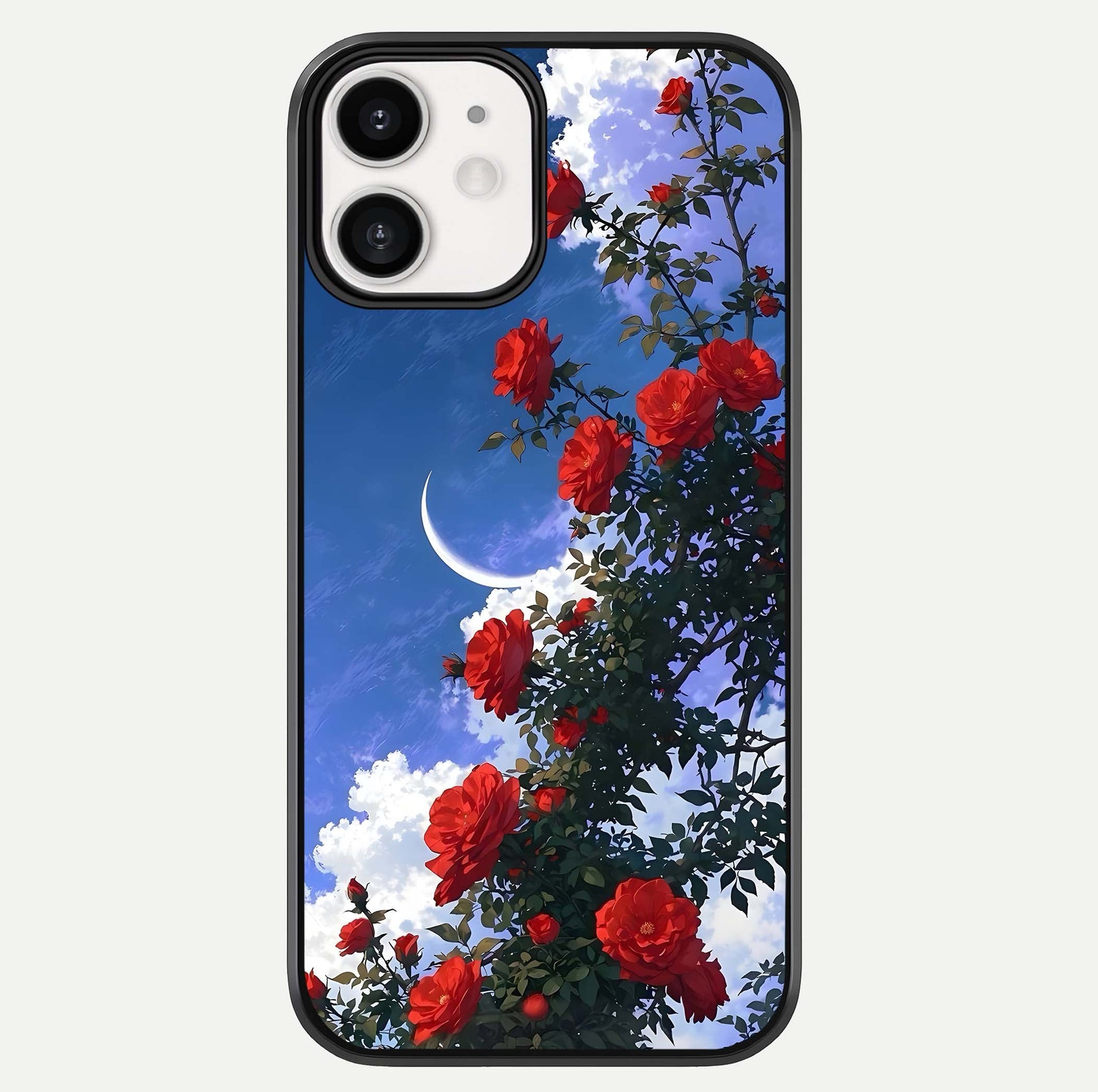 Rose Drift Flowers Glass Case For iphone-12 by Custom World