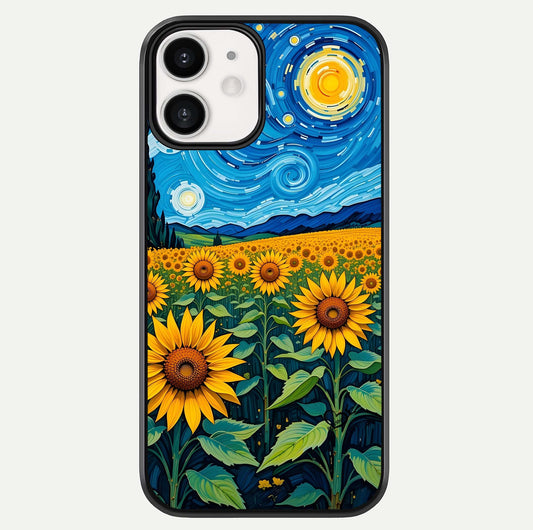 Starry Sunflower Dreams Glass Case For iphone-12 by Custom World