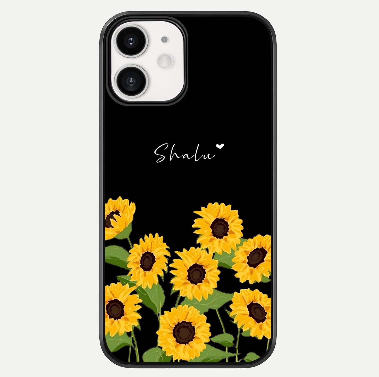 Sunflower Chic Mood Custom Name Glass Case For iPhone 16 Pro by Custom World