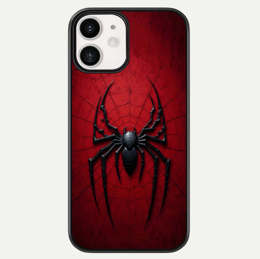 Superhero Web Emblem Glass Case For iphone-12 by Custom World