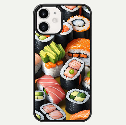 Sushi Food Pattern Glass Case For iphone-12 by Custom World