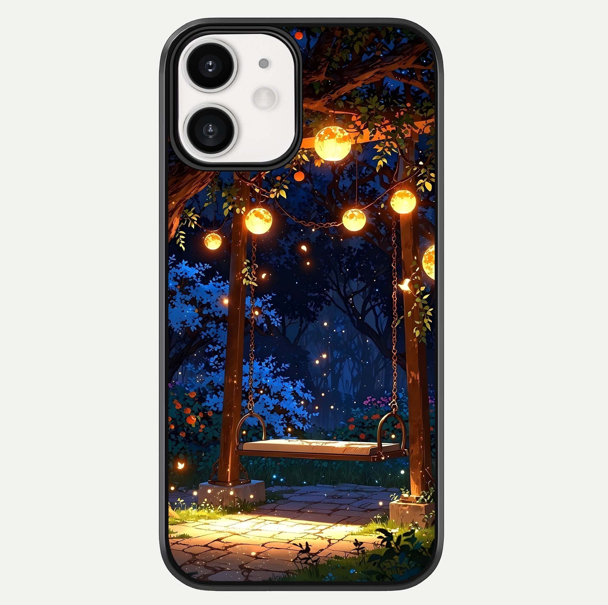 Twilight Garden Swing Glass Case For iphone-12 by Custom World