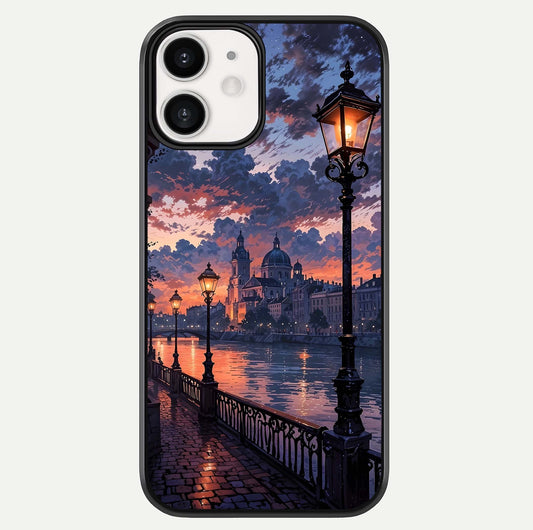 Twilight River Lights Glass Case For iphone-12 by Custom World
