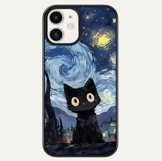 Van Gogh Cat Glass Case For iphone-12 by Custom World
