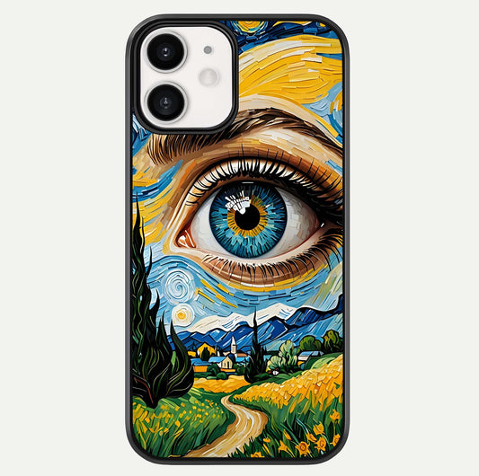 Van Gogh Eye Glass Case For iPhone 16 Pro by Custom World