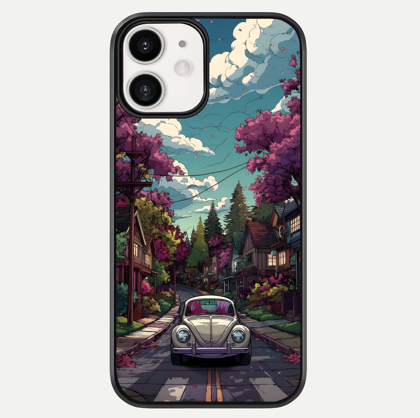 Vintage Street Drive Glass Case For iphone-12 by Custom World