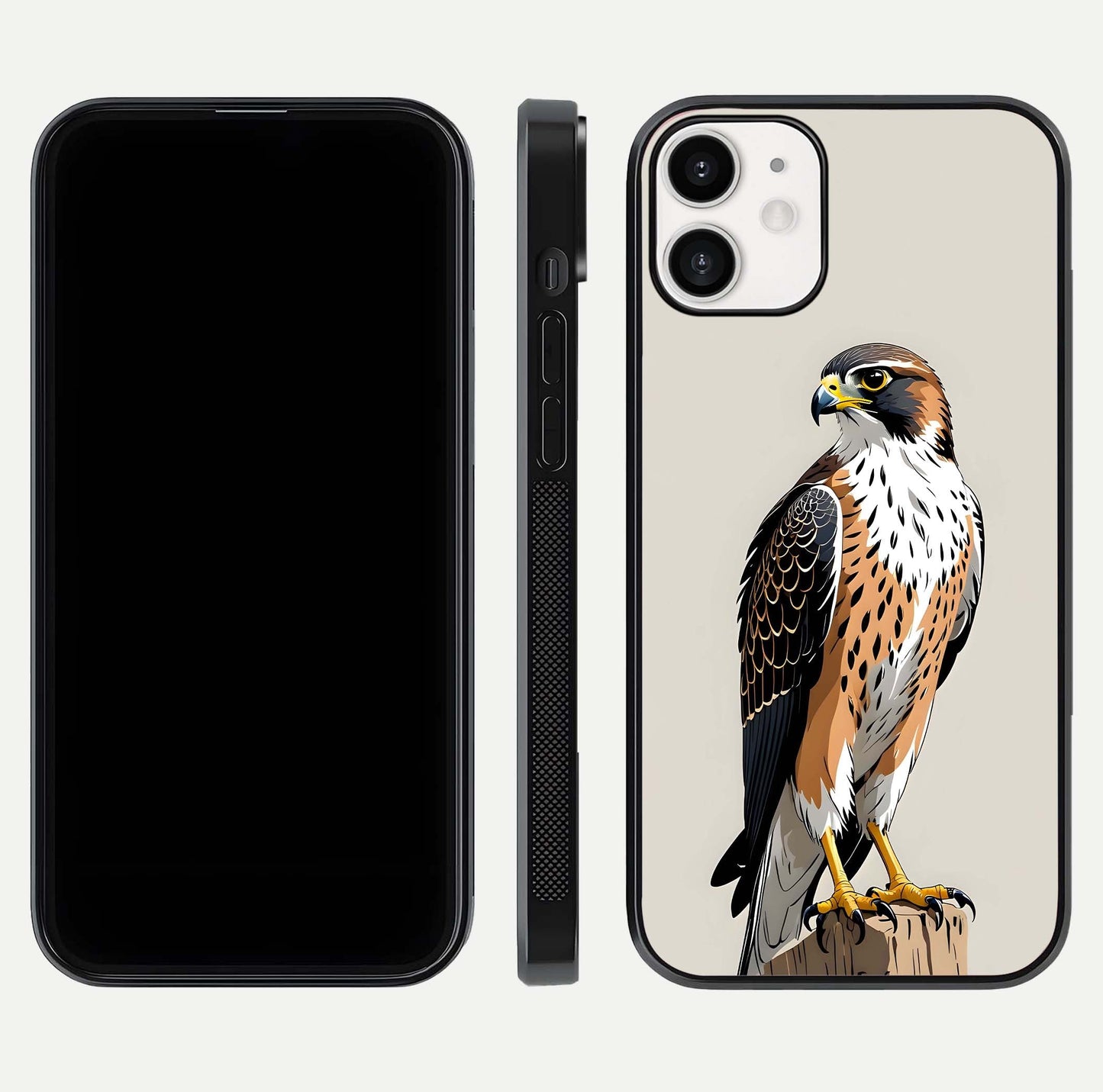 Clever Eagle Glass Case for iPhone 12 Mini dual-view layout showing design symmetry and smooth finish