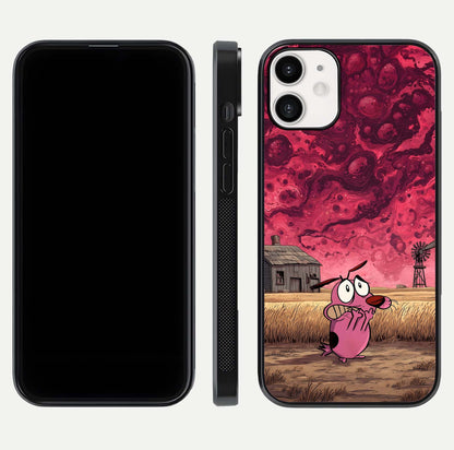 Courage Under Sky Glass Case for iPhone 12 Mini dual-view layout displaying text alignment and glass finish
