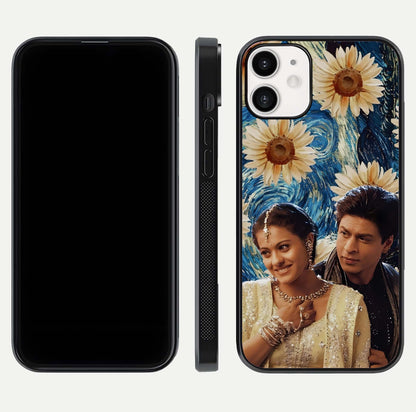 Eternal Love Story Glass Case for iPhone 12 Mini dual-view layout displaying soft hues and smooth glass