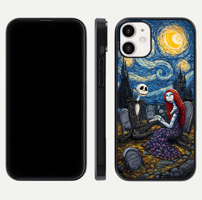 Eternal Night Love Glass Case for iPhone 12 Mini dual-view layout displaying HD art and curved polish