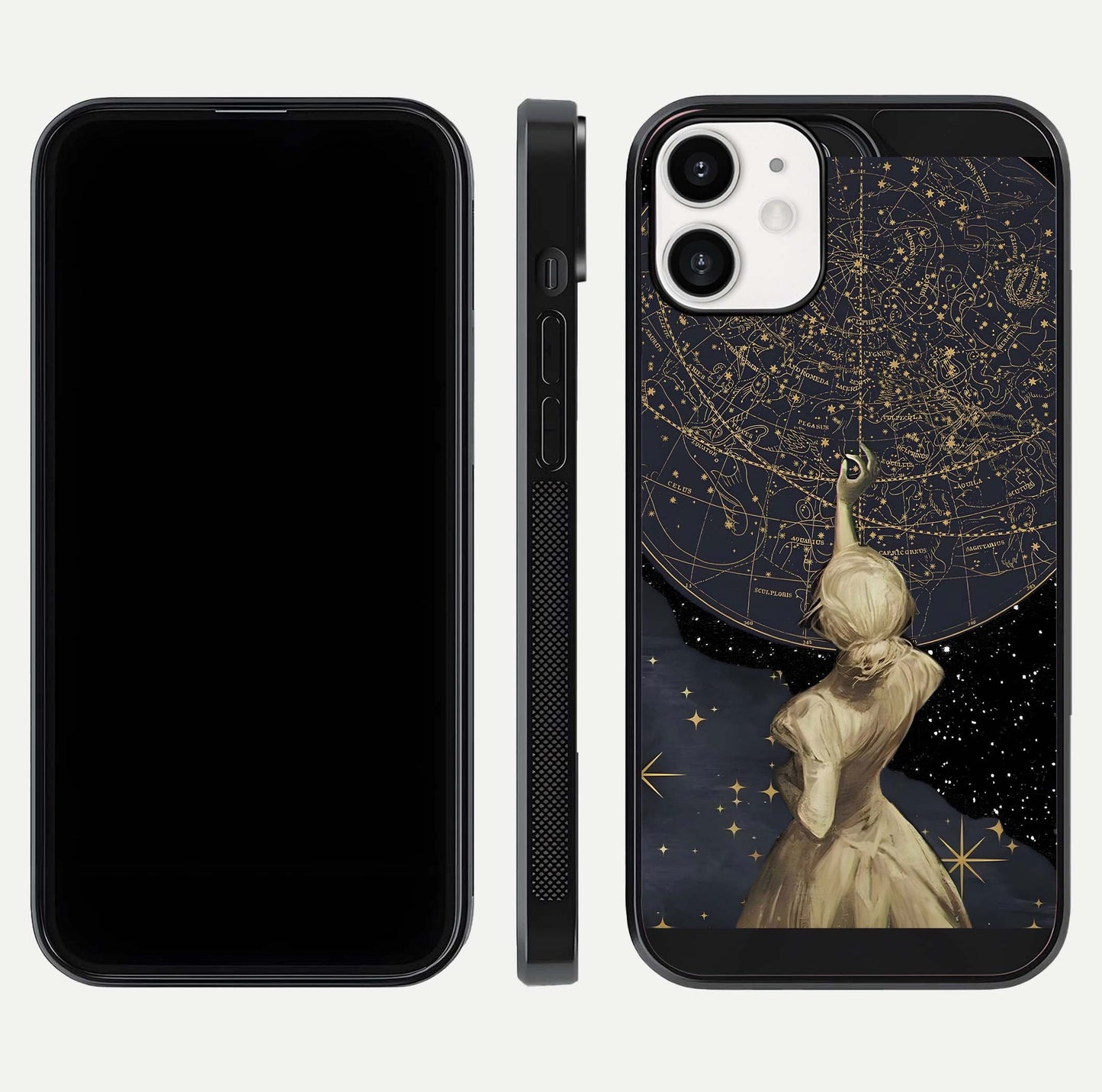 Taylor Swift Girl Glass Case for iPhone 12 Mini front & back layout showing clean edge and vivid print