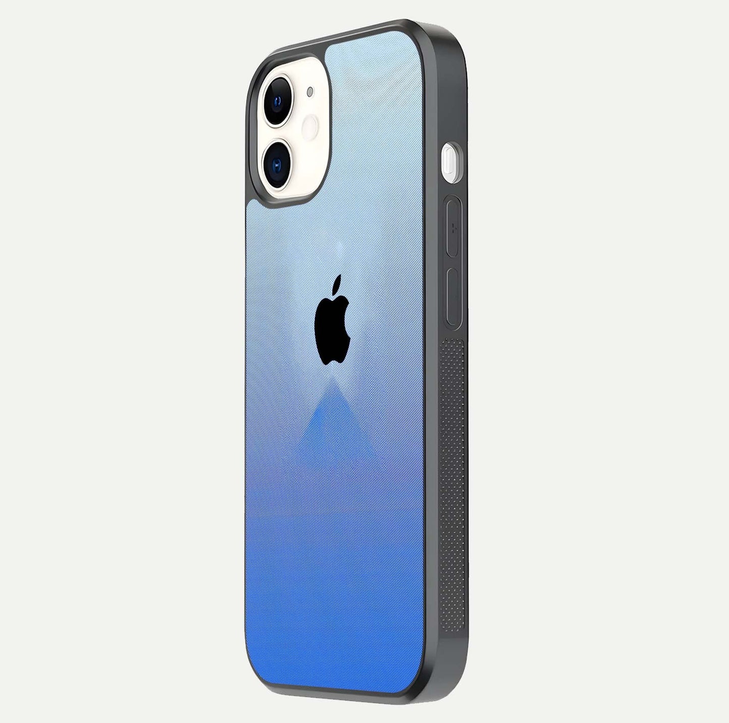Gradient Apple Vibe Glass Case for iPhone 12 Mini side-angle image showing reflection glow and elegant surface