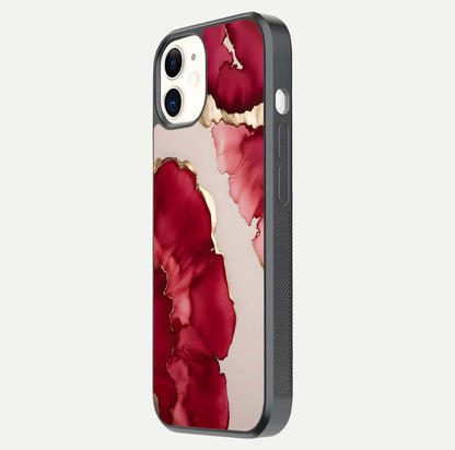 Pink & White Marble Glass Case For iPhone 12 Mini