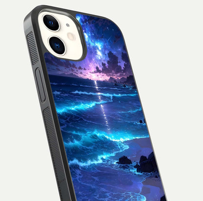 Classic Damn Look Glass Case for iPhone 12 Mini close-up highlighting quote text and reflection shine