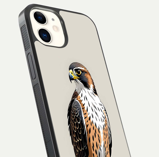 Clever Eagle Glass Case for iPhone 12 Mini close-up highlighting eagle detail and HD reflection