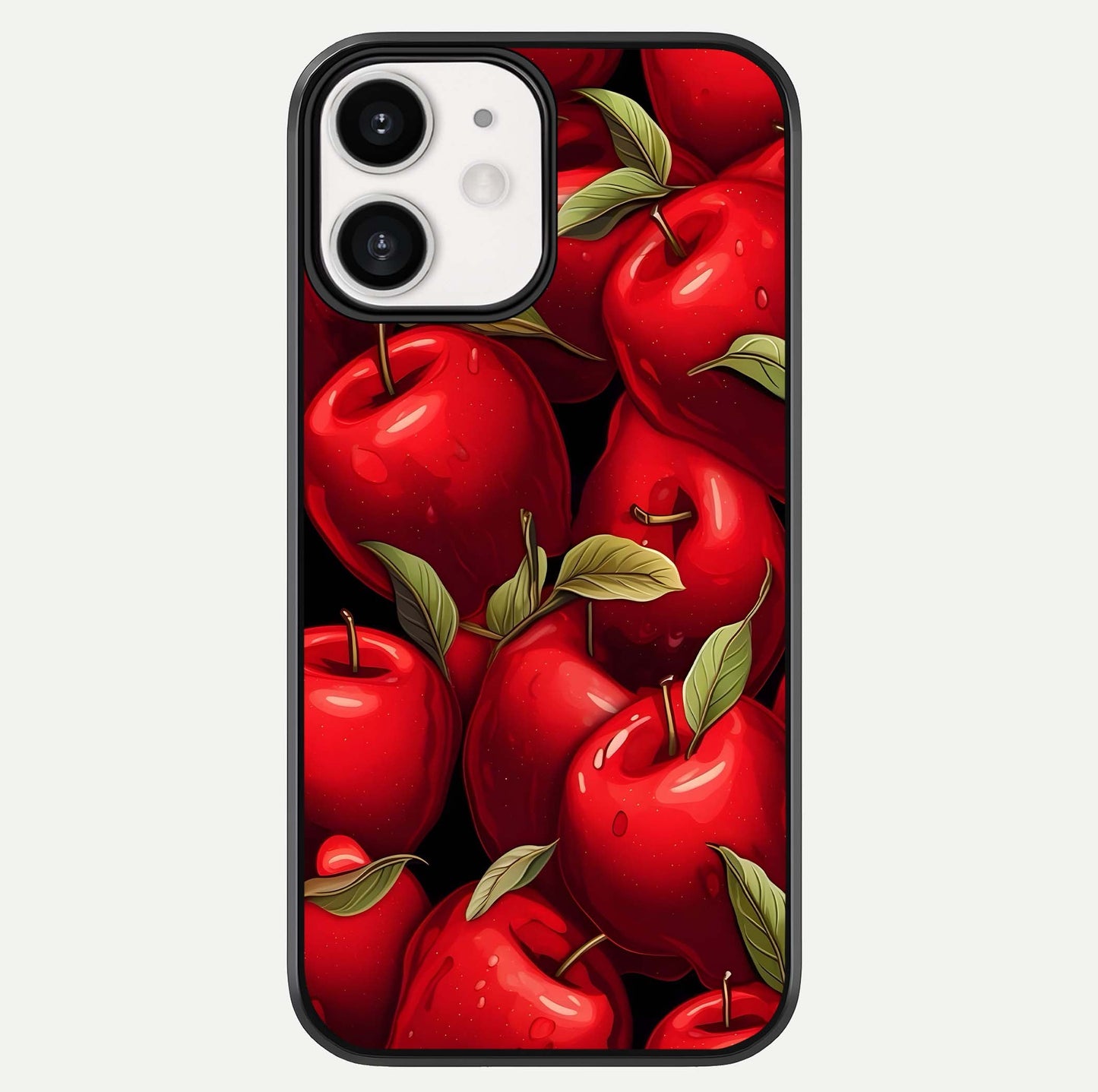 Apple Pattern Glass Case For iPhone 12 Mini by Custom World
