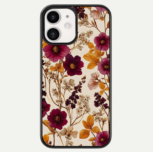 Autumn Wine Bloom Glass Case For iPhone 12 Mini by Custom World